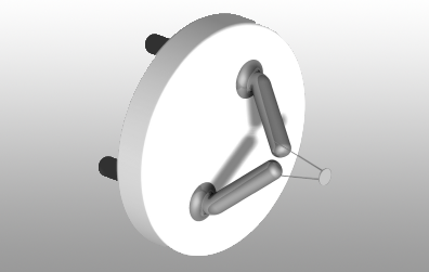 Figure 13. Barium Oxide (BaO)) Disc Cathode on AEI base. 