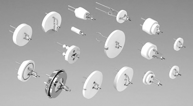 Figure 18. Kimball Physics cathodes are available on a wide variety of instrument bases. 