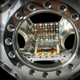 Example of eV Part construct mounted in a Multi-CF Vacuum chamber. 