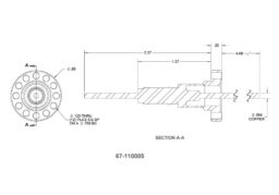 Drawing of 0.95" Feedthrough 1 pin