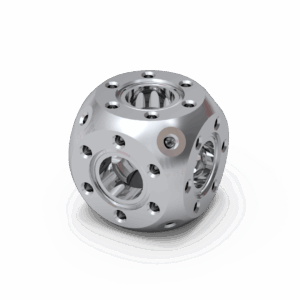 0.95" Multi-CF Spherical Cube Vacuum Chamber