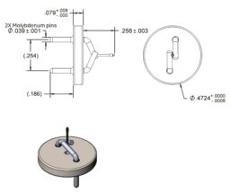 LaB6 Pincer Mount ES-462 Drawing